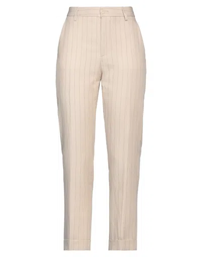 Dondup Woman Pants Beige Size 30 Lyocell, Linen, Cotton