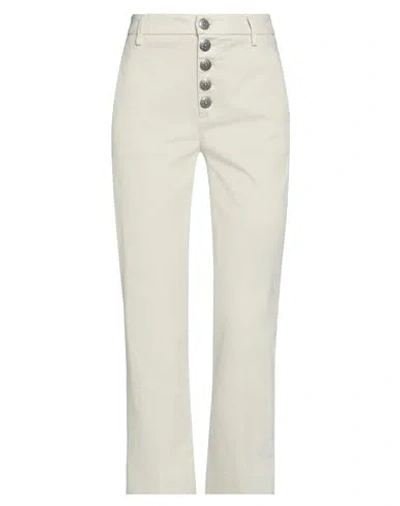 Dondup Woman Pants Beige Size 32 Cotton, Elastane In Sand