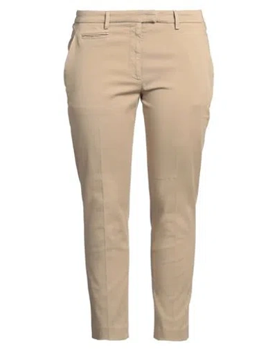 Dondup Woman Pants Beige Size 32 Cotton, Elastane In Gold