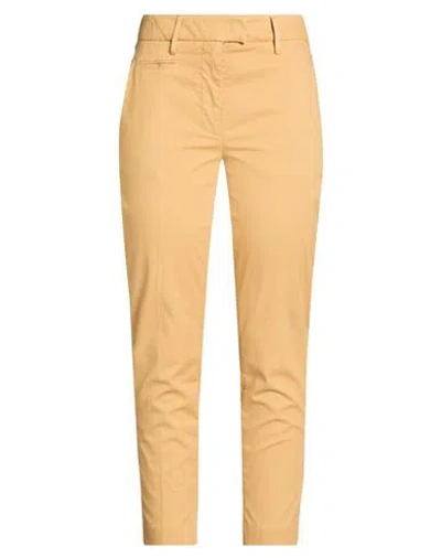 Dondup Woman Pants Beige Size 32 Cotton, Elastane In Orange