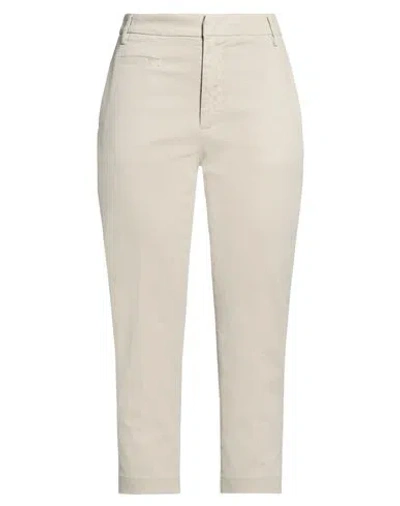 Dondup Woman Pants Beige Size 6 Cotton, Elastane In Neutral
