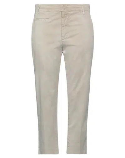 Dondup Woman Pants Beige Size 8 Cotton, Elastane