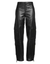 Dondup Woman Pants Black Size 10 Lambskin In Black