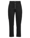 Dondup Button-up Cropped Trousers In Black
