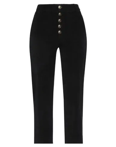 DONDUP DONDUP WOMAN PANTS BLACK SIZE 25 COTTON, LYOCELL, ELASTANE