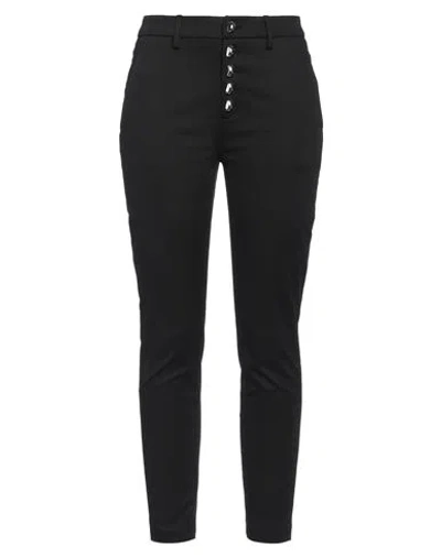 Dondup Woman Pants Black Size 30 Modal, Cotton, Elastane