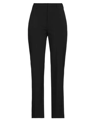DONDUP DONDUP WOMAN PANTS BLACK SIZE 30 POLYESTER, VIRGIN WOOL, ELASTANE