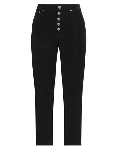 DONDUP DONDUP WOMAN PANTS BLACK SIZE 32 COTTON, LYOCELL, ELASTANE
