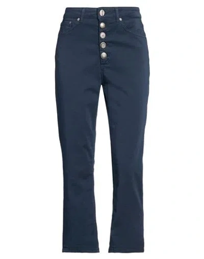 Dondup Woman Pants Blue Size 25 Cotton, Elastomultiester, Elastane