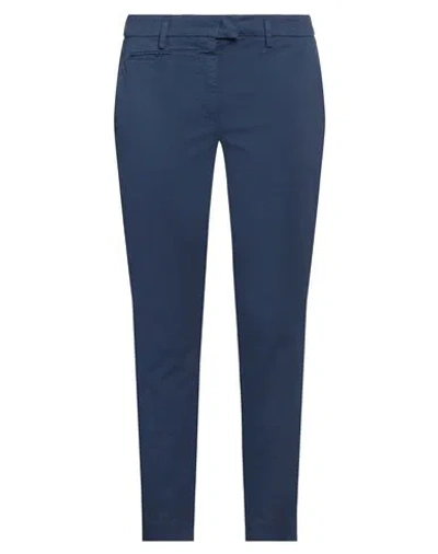 Dondup Woman Pants Blue Size 24 Cotton, Elastane