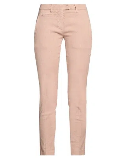 Dondup Woman Pants Blush Size 30 Linen, Lyocell, Elastane In Pink