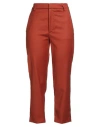 Dondup Woman Pants Brick Size 28 Virgin Wool, Elastane