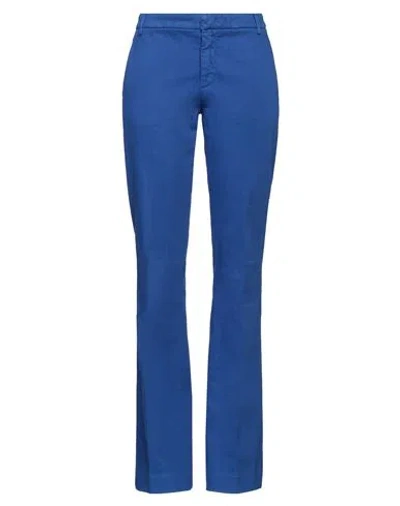 Dondup Woman Pants Bright Blue Size 29 Cotton, Elastane