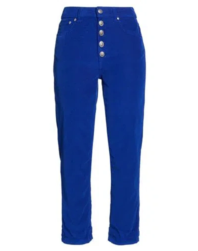 Dondup Woman Pants Bright Blue Size 32 Cotton, Lyocell, Elastane