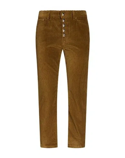 Dondup Woman Pants Brown Size 25 Cotton, Elastane