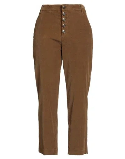 Dondup Woman Pants Brown Size 27 Cotton, Lyocell, Elastane