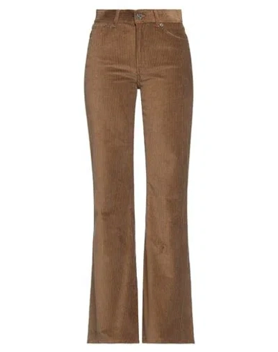 Dondup Woman Pants Brown Size 30 Cotton, Elastane