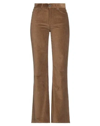 Dondup Woman Pants Brown Size 26 Cotton, Elastane