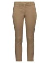 Dondup Woman Pants Brown Size 24 Linen, Lyocell, Elastane