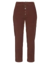 Dondup Woman Pants Brown Size 32 Cotton, Lyocell, Elastane In Brown