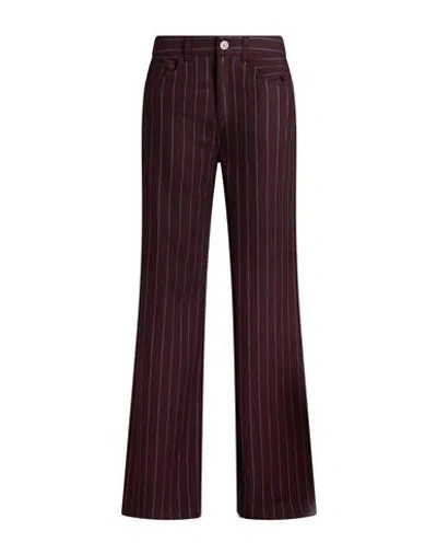 Dondup Woman Pants Burgundy Size 25 Viscose, Virgin Wool, Polyester, Elastane In Red