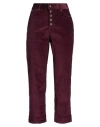 Dondup Woman Pants Burgundy Size 29 Cotton, Elastane In Red