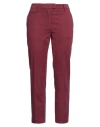 Dondup Woman Pants Burgundy Size 32 Cotton, Lyocell, Elastane In Red