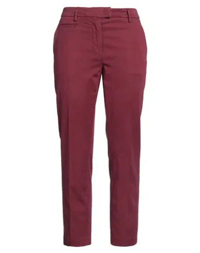 Dondup Woman Pants Burgundy Size 32 Cotton, Lyocell, Elastane