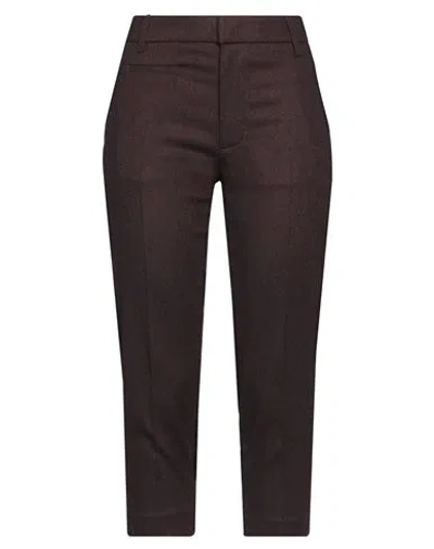Dondup Woman Pants Burgundy Size 6 Polyester, Viscose, Wool, Elastane