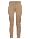 Dondup Woman Pants Camel Size 26 Cotton, Elastane In Beige
