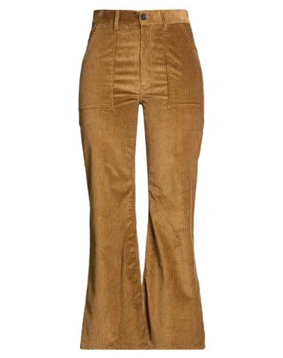 Dondup Woman Pants Camel Size 28 Cotton, Elastane