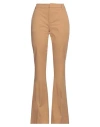 Dondup Woman Pants Camel Size 28 Cotton, Elastane In Beige