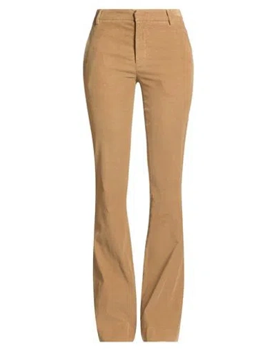Dondup Woman Pants Camel Size 28 Cotton, Lyocell, Elastane In Brown