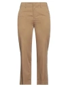 Dondup Woman Pants Camel Size 28 Cotton, Silk, Elastane In Beige