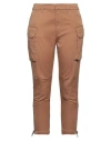 Dondup Woman Pants Camel Size 29 Cotton In Beige