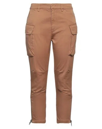Dondup Woman Pants Camel Size 29 Cotton In Beige