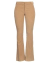 Dondup Woman Pants Camel Size 30 Cotton, Lyocell, Elastane In Beige