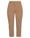 Dondup Woman Pants Camel Size 30 Cotton, Lyocell, Elastane In Beige