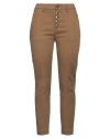 Dondup Woman Pants Camel Size 30 Modal, Cotton, Elastane In Beige