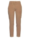 Dondup Woman Pants Camel Size 31 Cotton, Lyocell, Elastane In Beige