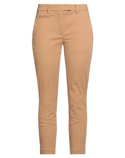 Dondup Woman Pants Camel Size 32 Cotton, Elastane In Nude
