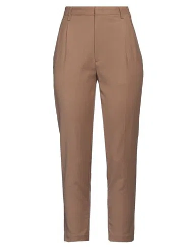 Dondup Woman Pants Camel Size 6 Virgin Wool, Elastane In Beige