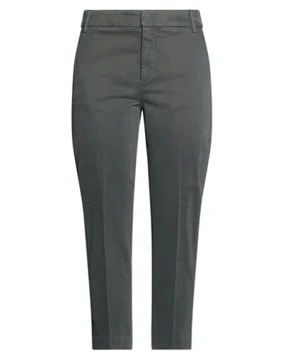 Dondup Woman Pants Charcoal Size 28 Cotton, Elastane In Grey