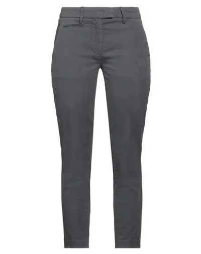 Dondup Woman Pants Charcoal Size 28 Cotton, Lyocell, Elastane In Gray
