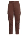 Dondup Woman Pants Chocolate Brown Size 29 Organic Cotton, Recycled Elastane