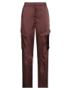 Dondup Woman Pants Chocolate Brown Size 30 Polyester, Elastane