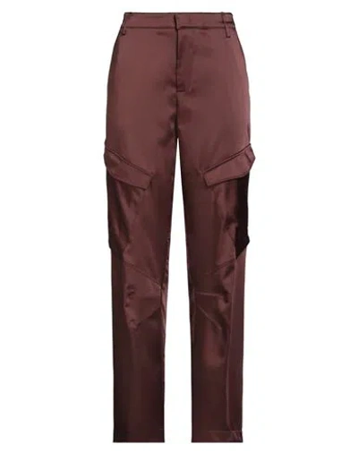 Dondup Woman Pants Chocolate Brown Size 30 Polyester, Elastane