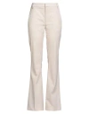 Dondup Woman Pants Chocolate Brown Size 31 Virgin Wool, Elastane In White