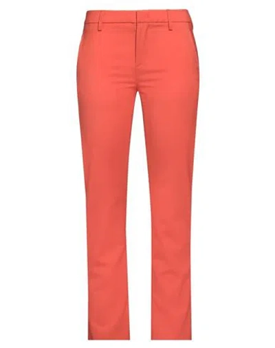 Dondup Woman Pants Coral Size 26 Virgin Wool, Elastane In Red