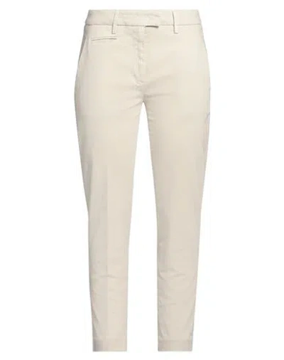 Dondup Woman Pants Cream Size 29 Cotton, Elastane In Neutral